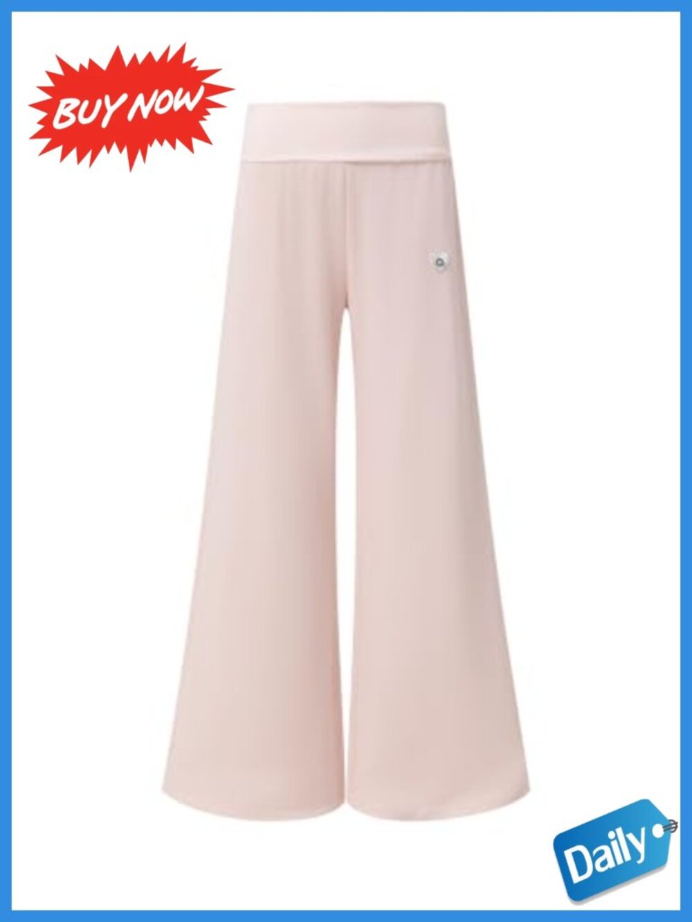 Aelfric Eden Fold Over Yoga Pants Wide Leg Lounge Sweatpants Lightweight Casual